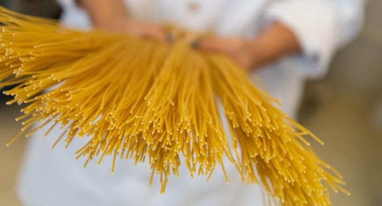 pasta in food science lab